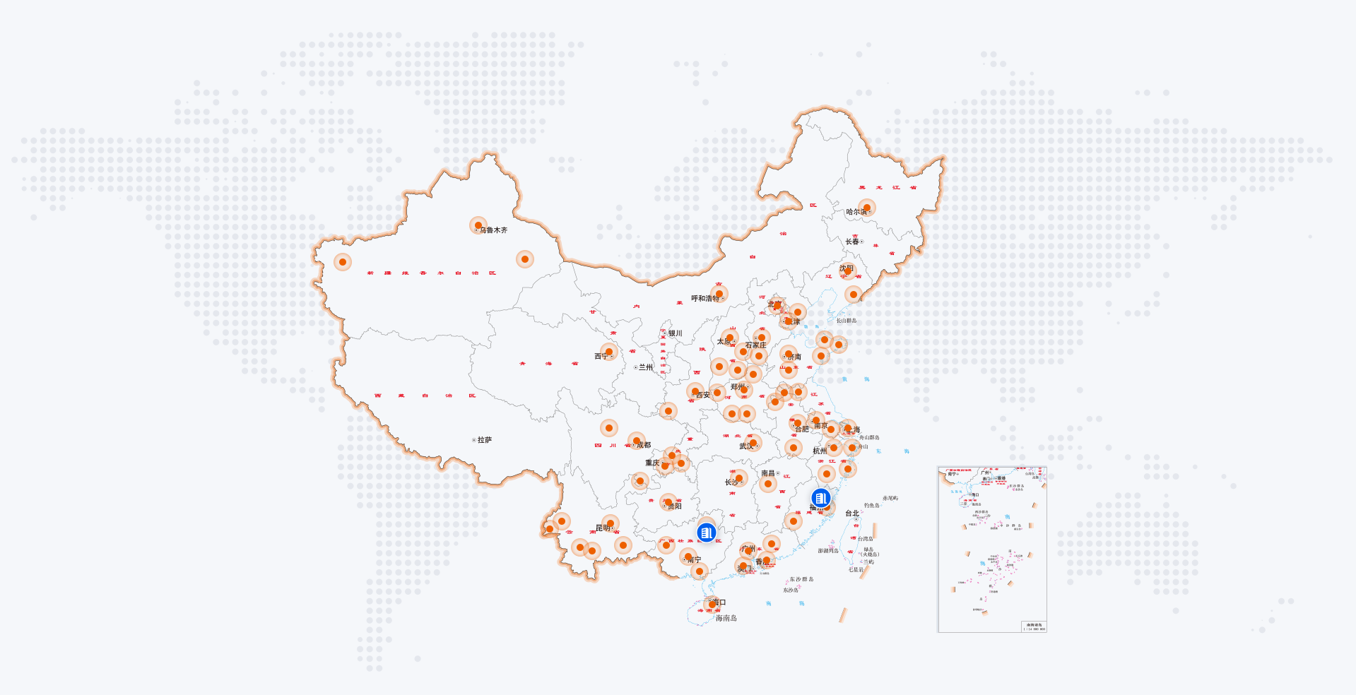 Nationwide Case Distribution Map